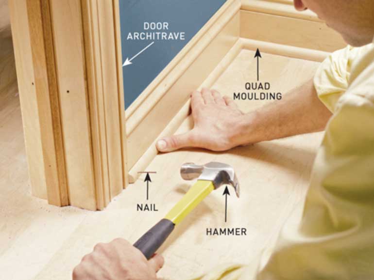 Step 8. Fit the quad moulding