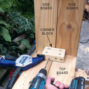 Step 5. Attach the bench sides