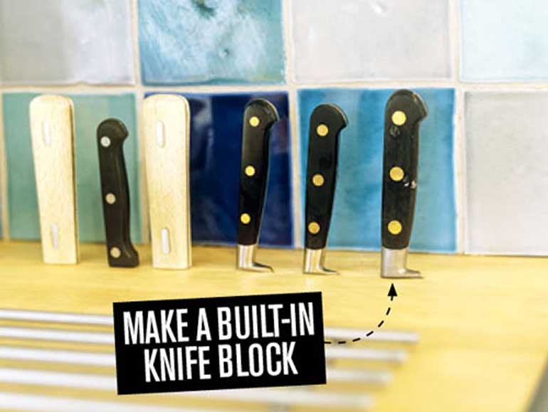 4. Built-in knife block 