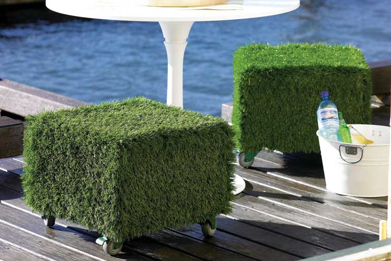 1. DIY Grass Stools 