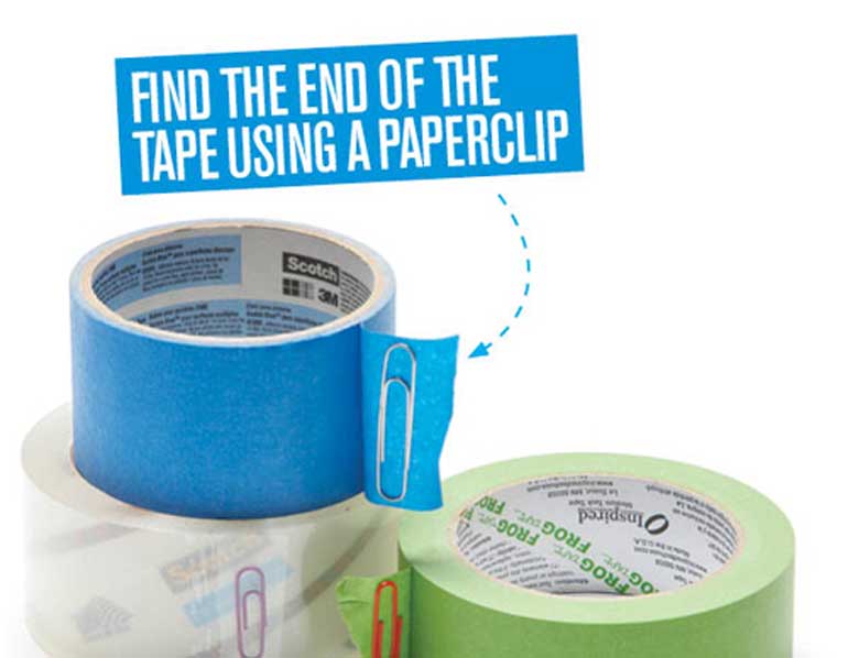 5. How to find the end of a roll of tape 