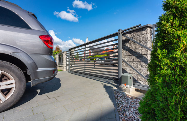 Park a car in the driveway